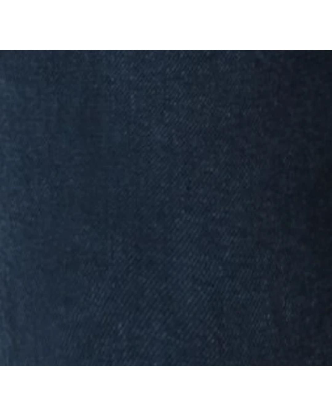 high rise dark blue denim pant with a straight leg to the ankle