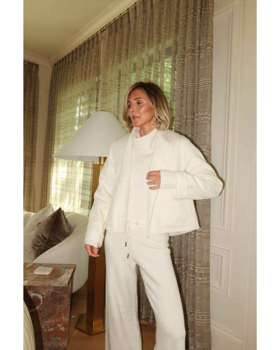 white wide leg sweater pants