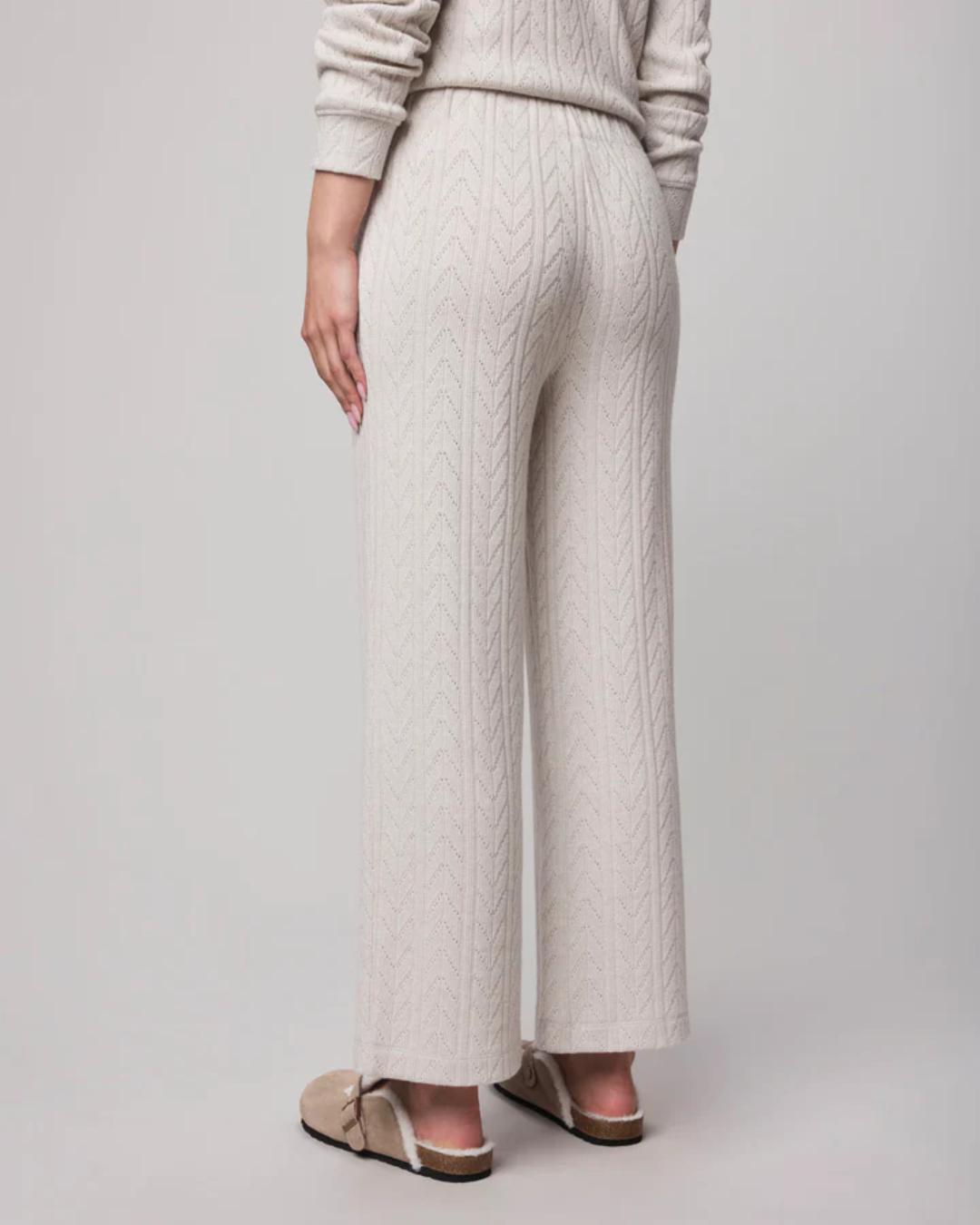 wide leg lounge pant in light beige