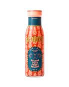 salad dressing in red bottle