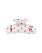 white claw clip with pink dots and strawberries 