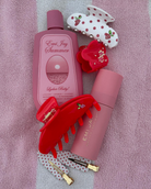 white claw clip with pink dots and strawberries 