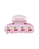 pink claw clip with cherries 