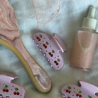 pink claw clip with cherries 