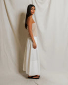 strapless tube top in beige