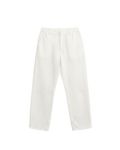 linen pant in white with curve leg