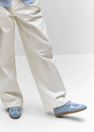 blue suede sneaker