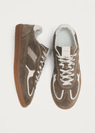 brown suede sneaker