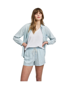 light blue striped shorts
