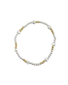 gold and silver mix beaded bracelet