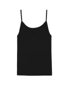 basic black tank with scallop edges