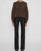 knit brown cardigan