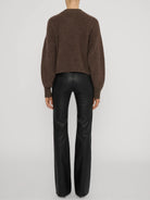 knit brown cardigan