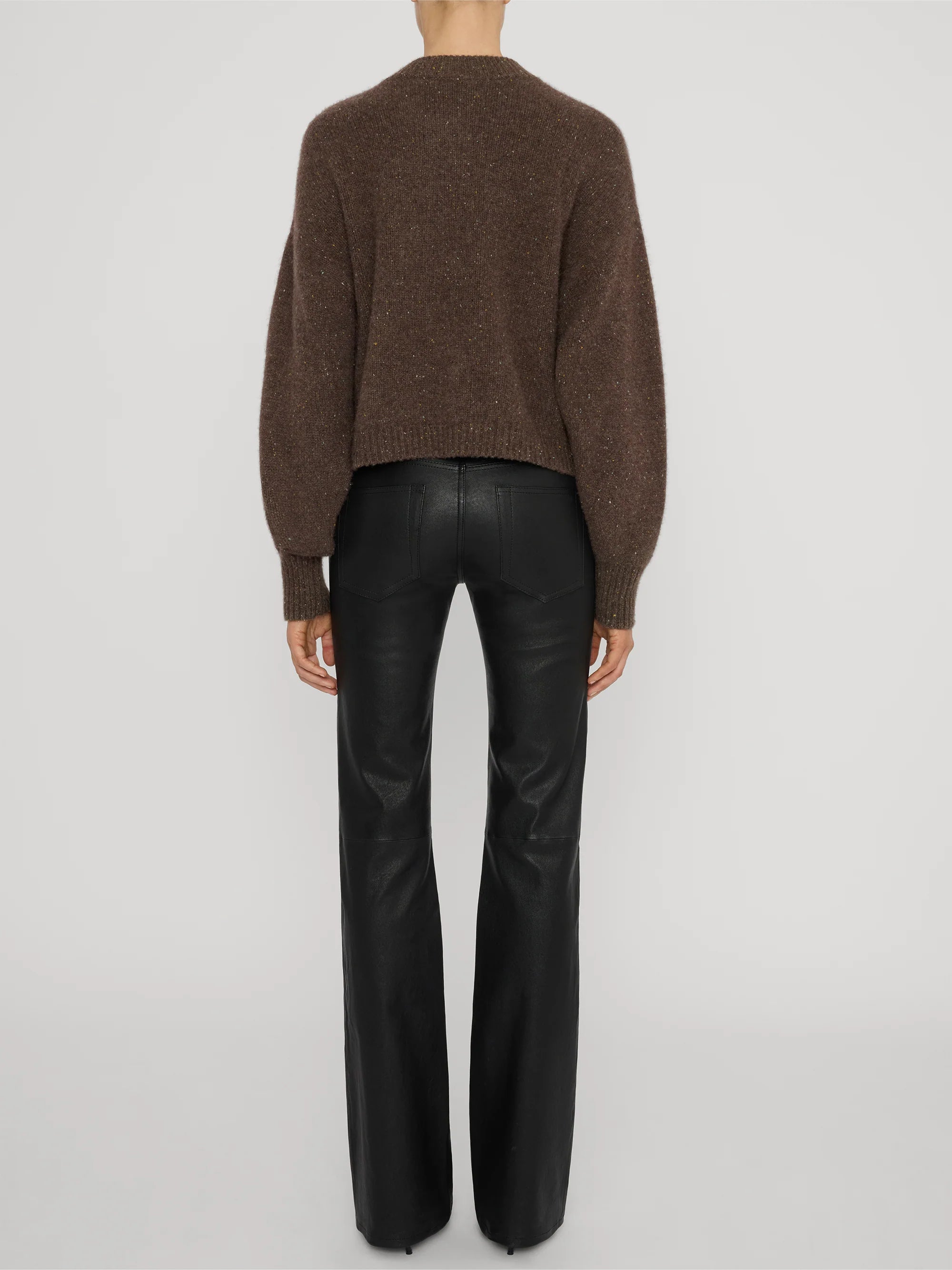 knit brown cardigan