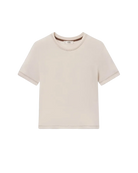 beige short sleeve t-shirt