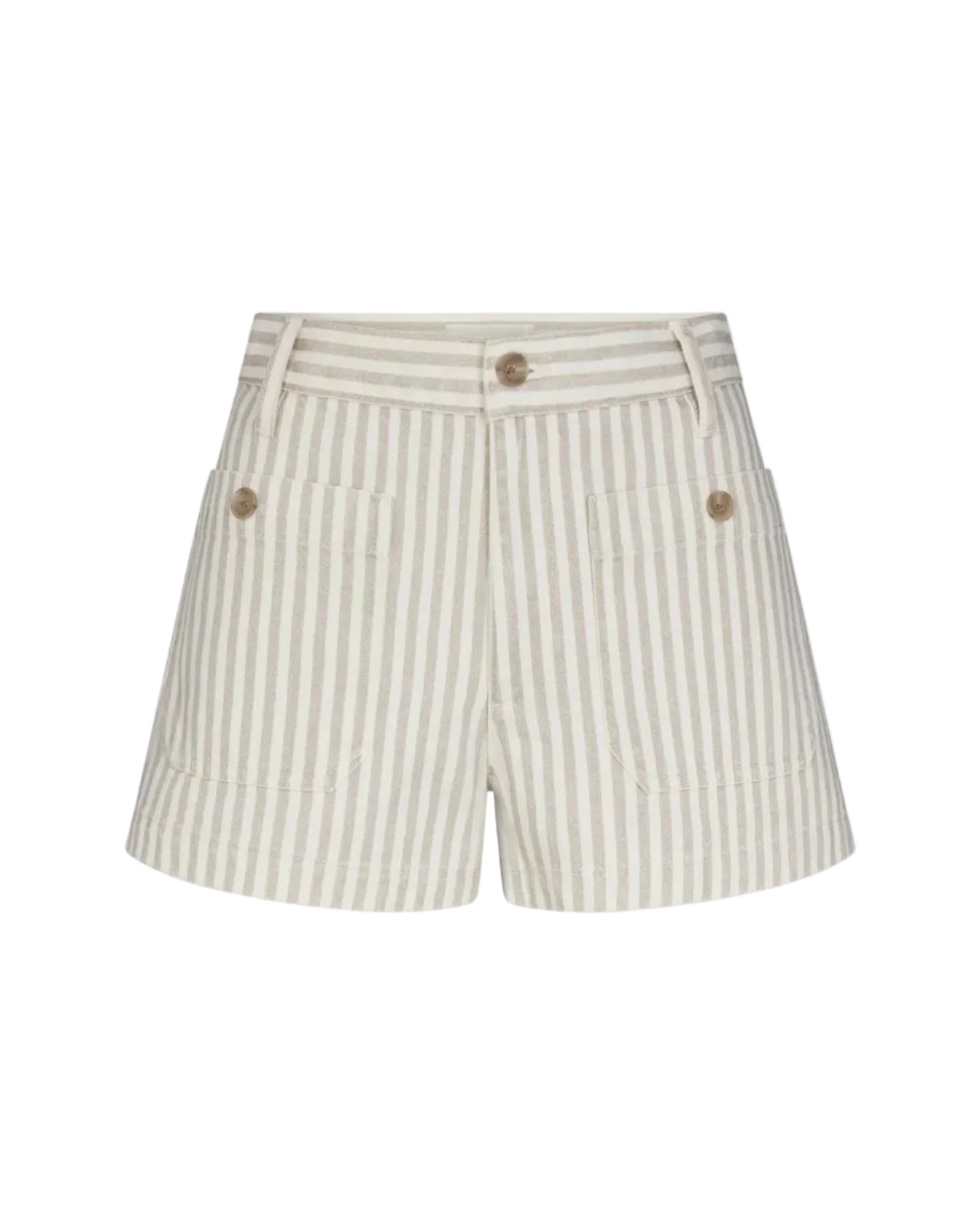 stripe shorts cream and beige