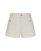stripe shorts cream and beige