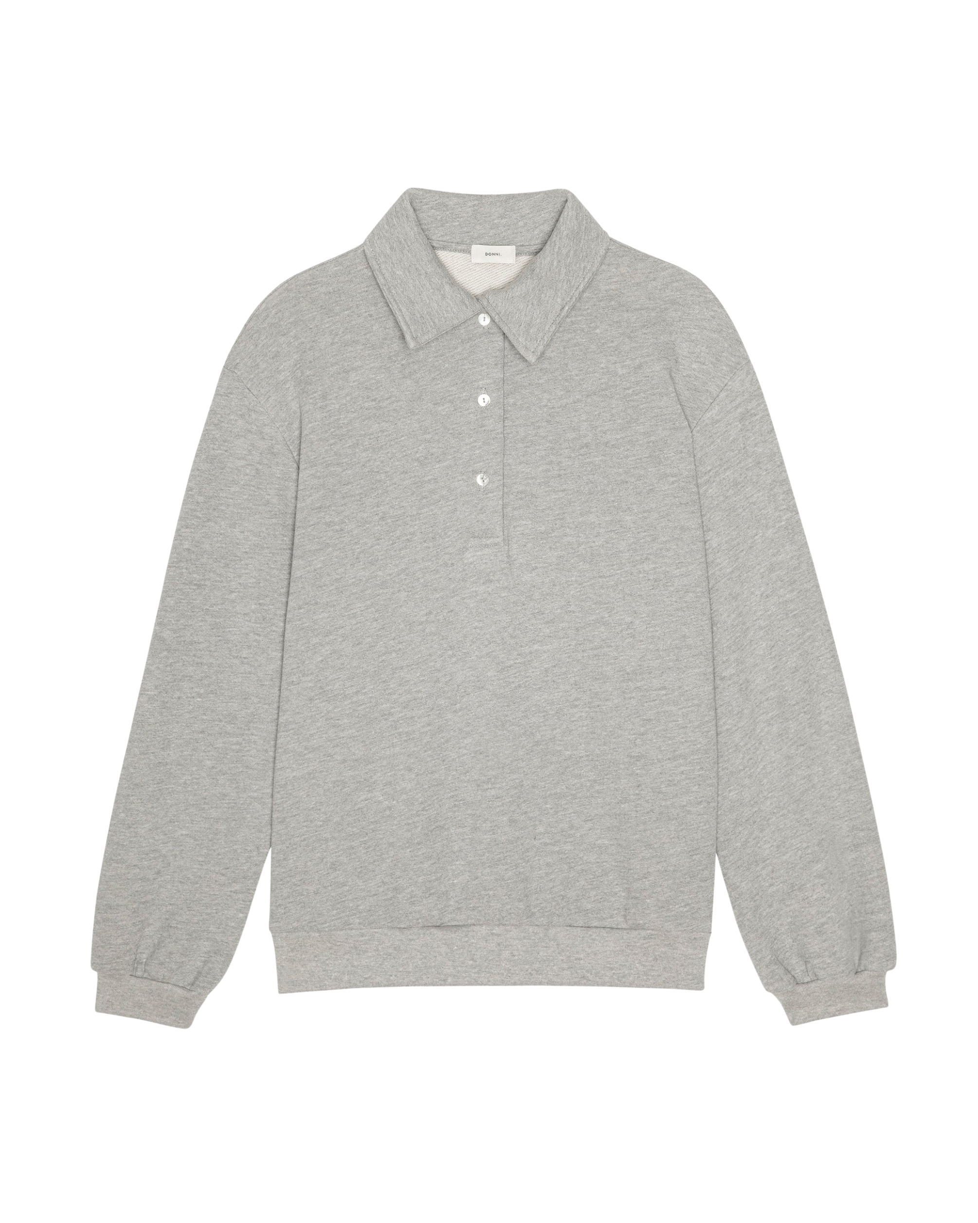 grey polo sweatshirt