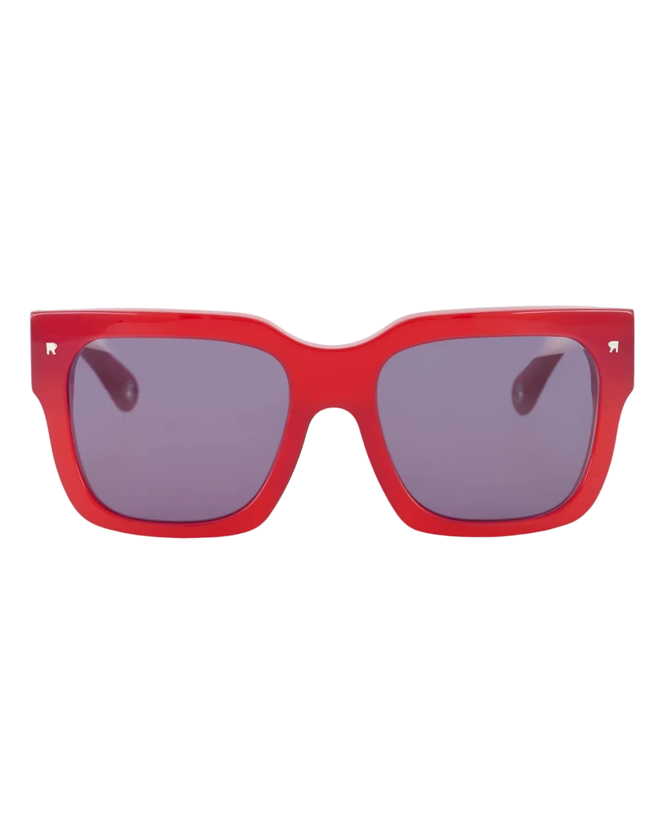 oversized square red sunglasses