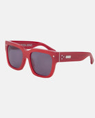 oversized square red sunglasses