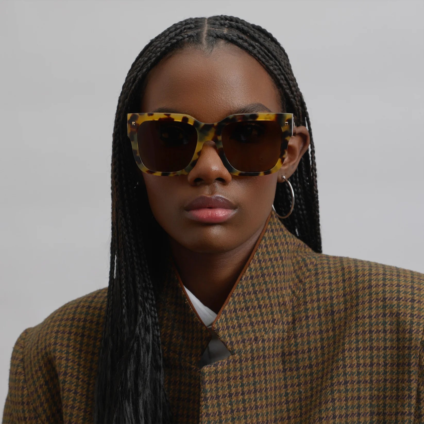 oversized square tortoise sunglasses