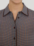 short sleeve plaid blouse