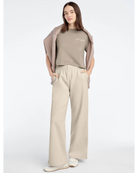 wide leg sweatpants in light brown