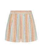 striped short in beige-blue and white