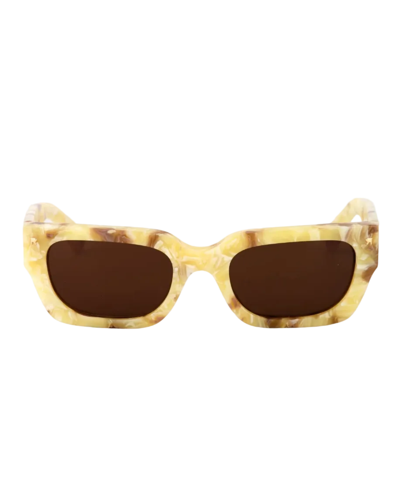 cream tortoise rectangular sunglasses