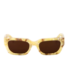 cream tortoise rectangular sunglasses