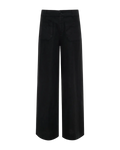 wide leg black linen pant 