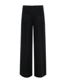 wide leg black linen pant 