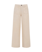 wide leg linen pant in light beige
