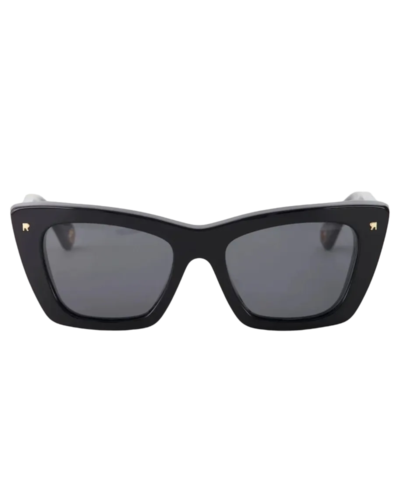 black oversized cateye sunglasses