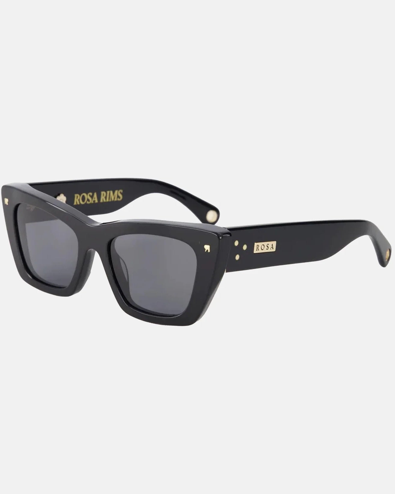 black oversized cateye sunglasses