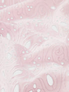 pink short sleeve eyelet blouse
