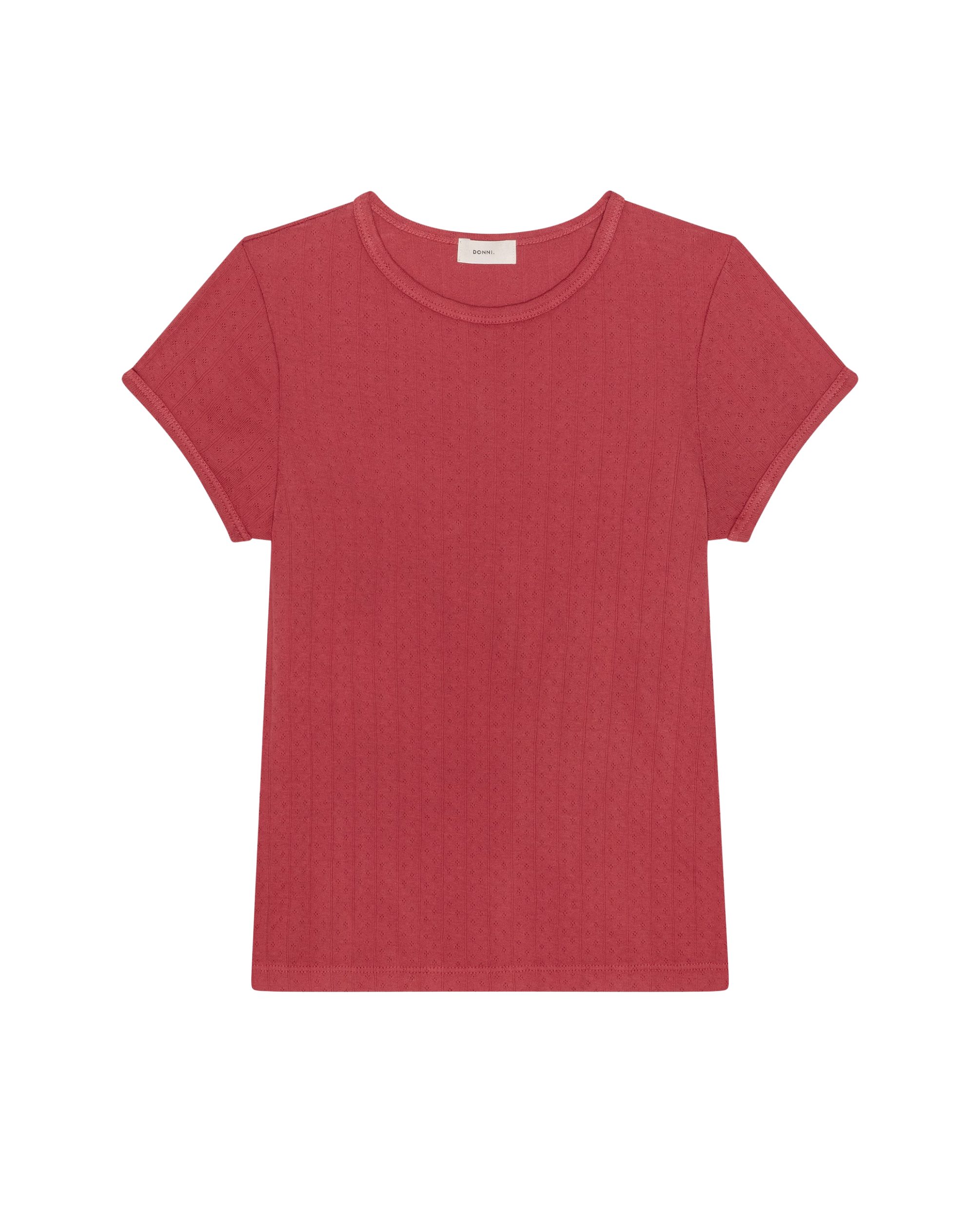 pink/red pointelle t-shirt