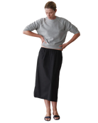 black midi skirt