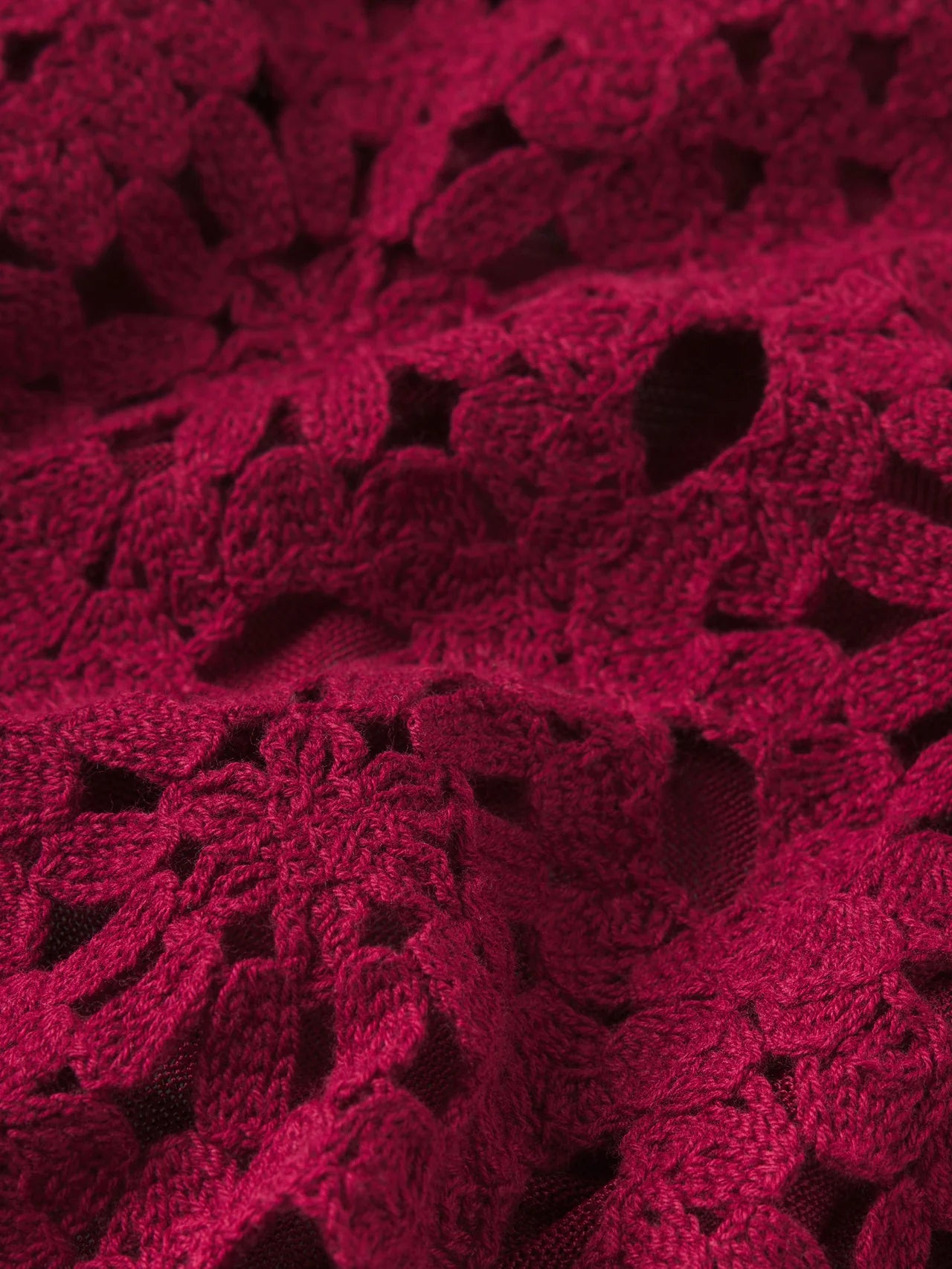 red crochet mini skirt