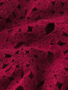 red crochet mini skirt