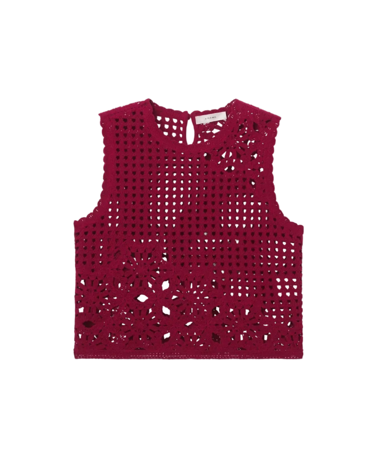 red crochet tank top