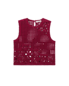 red crochet tank top