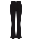 black bootcut denim pants