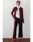 lounge wide leg pant in brown