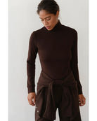 brown long sleeve turtleneck