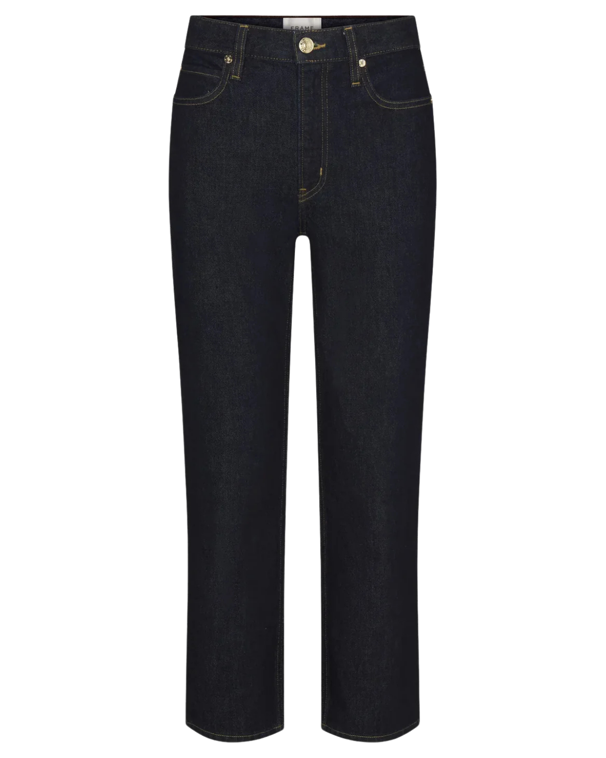 dark straight crop denim pant