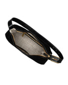 black suede purse