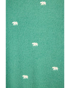 green long sleeve and pants pj set with bears all over 