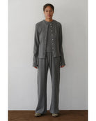 grey ribbed cardigan