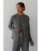 grey ribbed cardigan